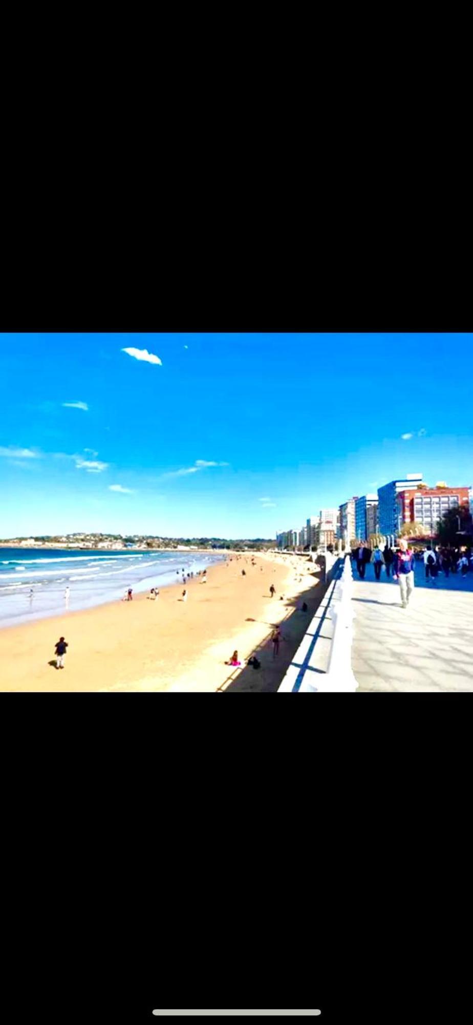 Atico Con Terraza, Vistas Al Mar Y Parking En Playa De S Lorenzo Gijón Exteriör bild